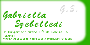 gabriella szebelledi business card